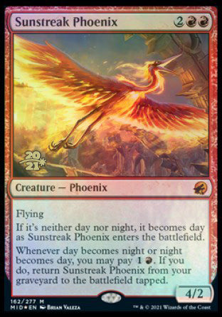 Sunstreak Phoenix [Innistrad: Midnight Hunt Prerelease Promos] | PLUS EV GAMES 