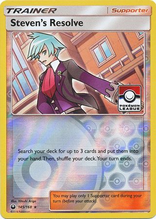 Steven's Resolve (145/168) (League Promo) [Sun & Moon: Celestial Storm] | PLUS EV GAMES 