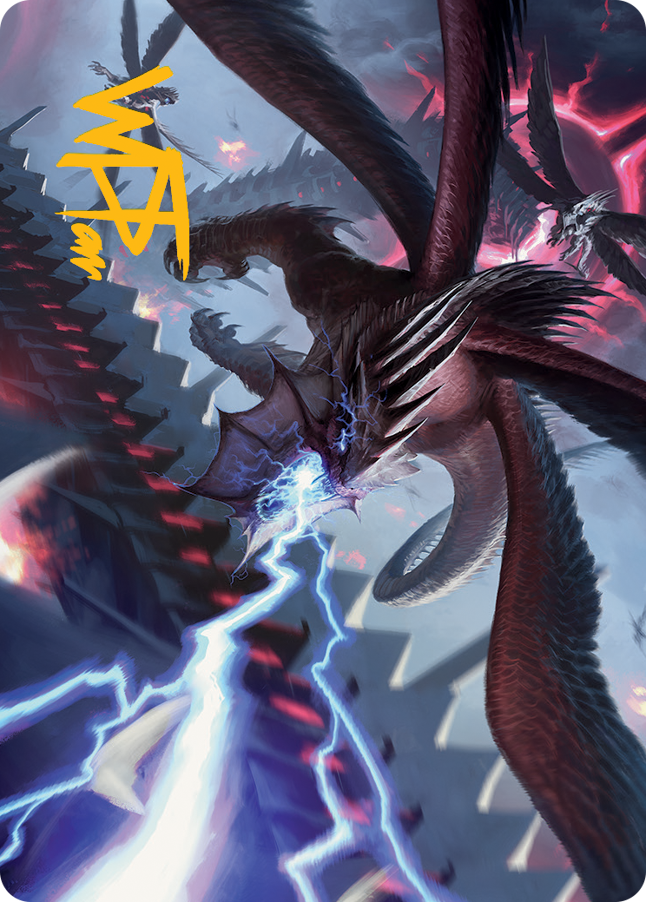 Defiant Thundermaw Art Card (Gold-Stamped Signature) [March of the Machine Art Series] | PLUS EV GAMES 