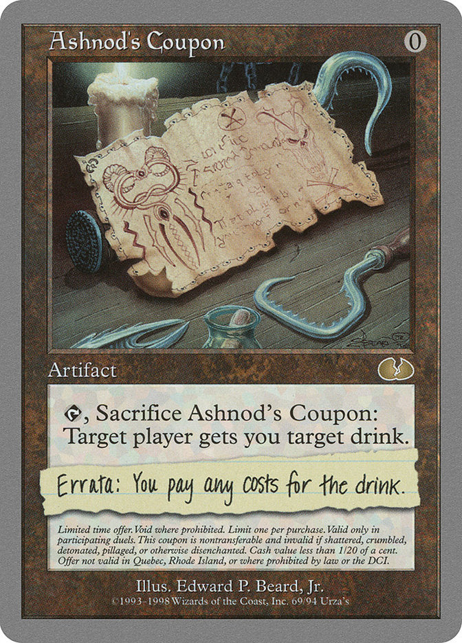 Ashnod's Coupon [Unglued] | PLUS EV GAMES 