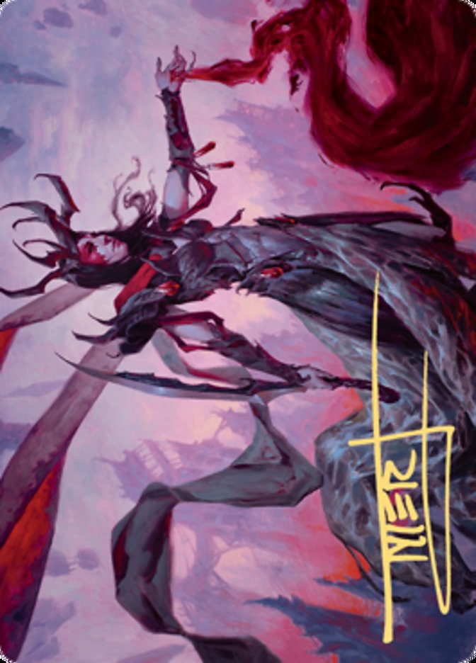 Drana, the Last Bloodchief Art Card (Gold-Stamped Signature) [Zendikar Rising Art Series] | PLUS EV GAMES 