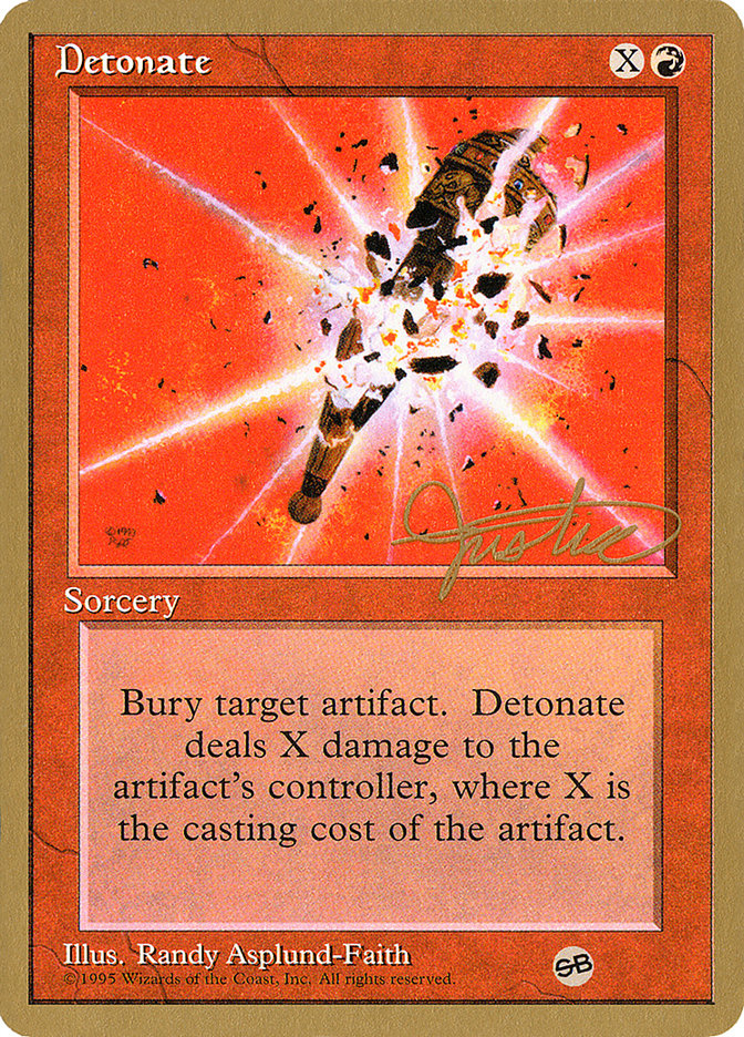 Detonate (Mark Justice) (SB) [Pro Tour Collector Set] | PLUS EV GAMES 