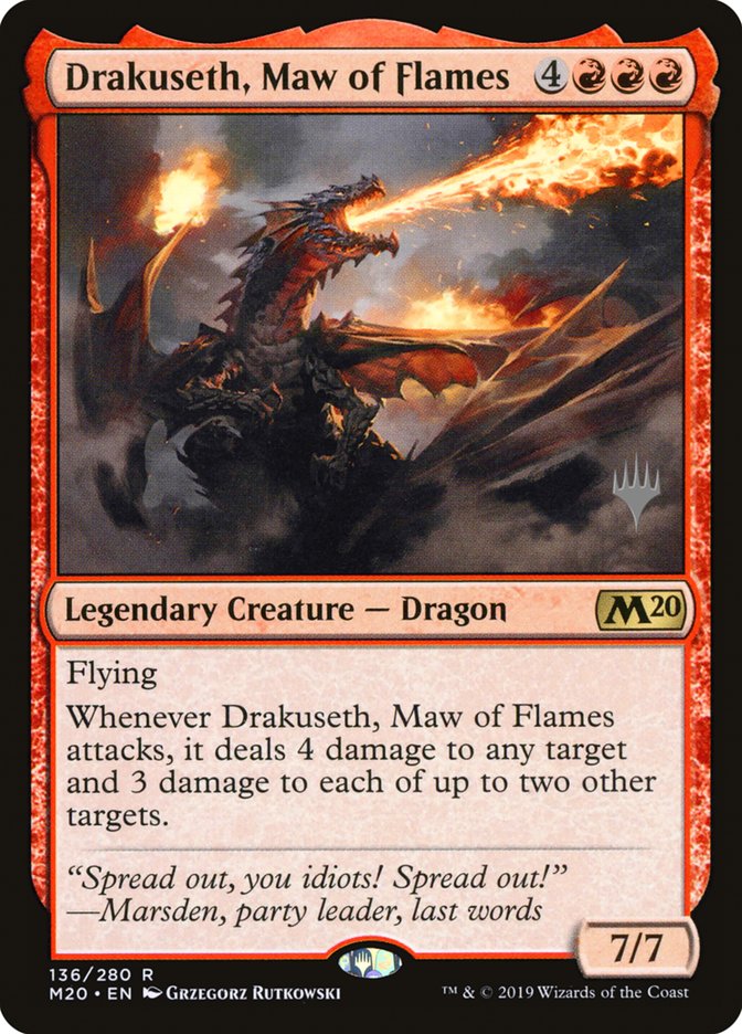 Drakuseth, Maw of Flames (Promo Pack) [Core Set 2020 Promos] | PLUS EV GAMES 