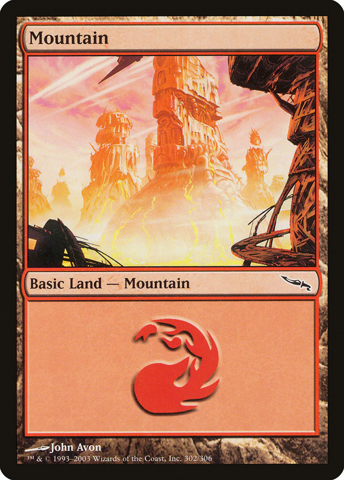 Mountain (302) [Mirrodin] | PLUS EV GAMES 