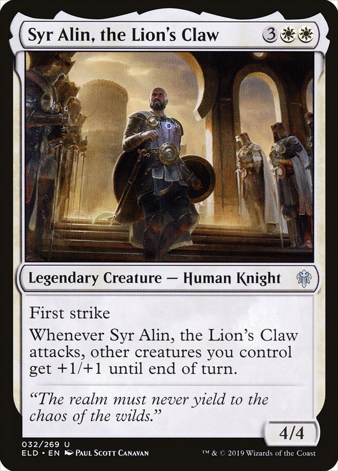 Syr Alin, the Lion's Claw [Throne of Eldraine] | PLUS EV GAMES 