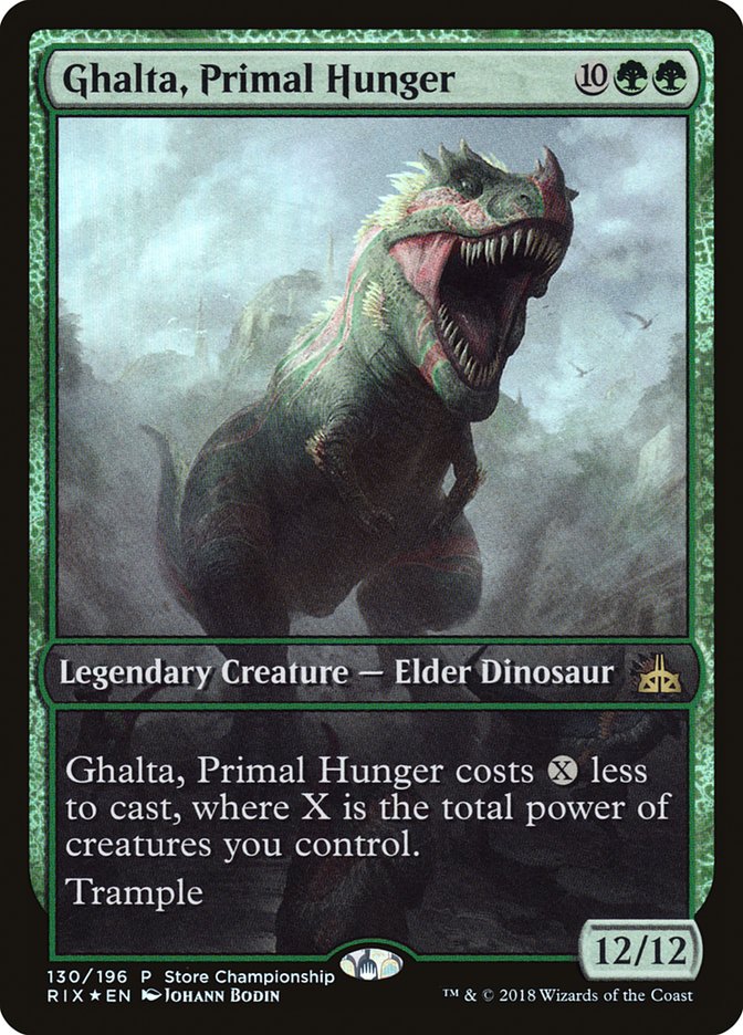 Ghalta, Primal Hunger (Store Championship) (Extended) [Rivals of Ixalan Promos] | PLUS EV GAMES 