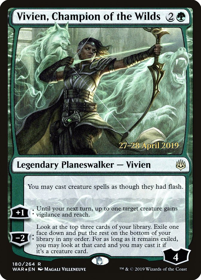 Vivien, Champion of the Wilds  [War of the Spark Prerelease Promos] | PLUS EV GAMES 