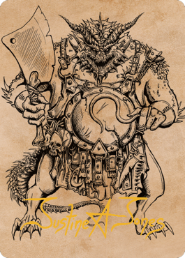 Thrakkus the Butcher Art Card (Gold-Stamped Signature) [Commander Legends: Battle for Baldur's Gate Art Series] | PLUS EV GAMES 