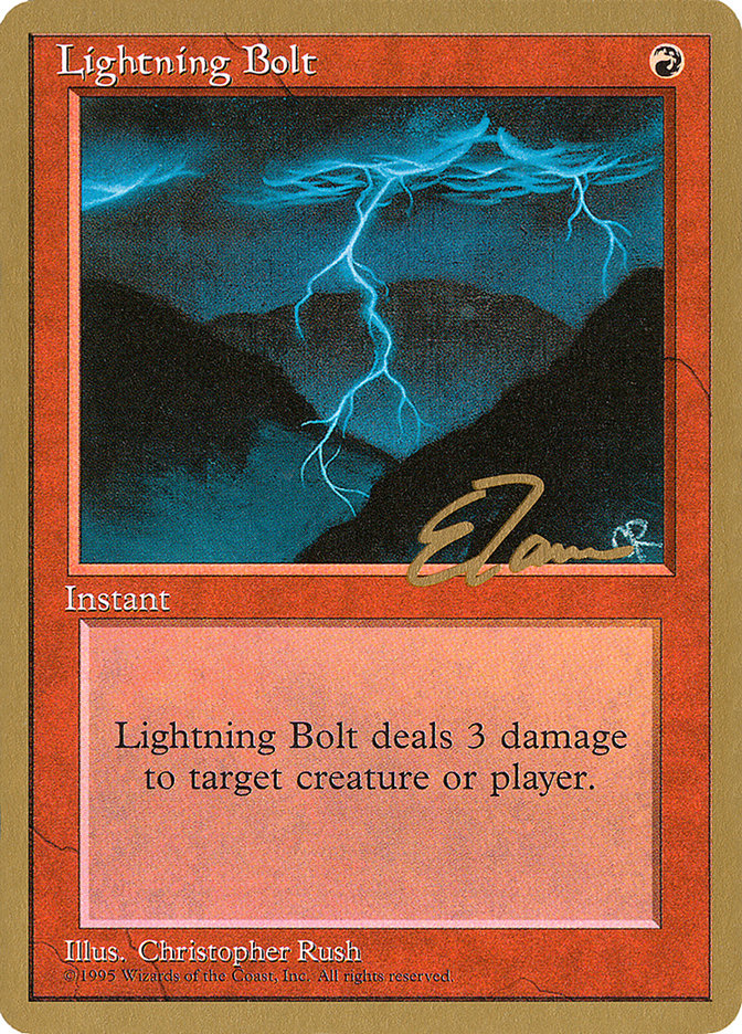 Lightning Bolt (Eric Tam) [Pro Tour Collector Set] | PLUS EV GAMES 