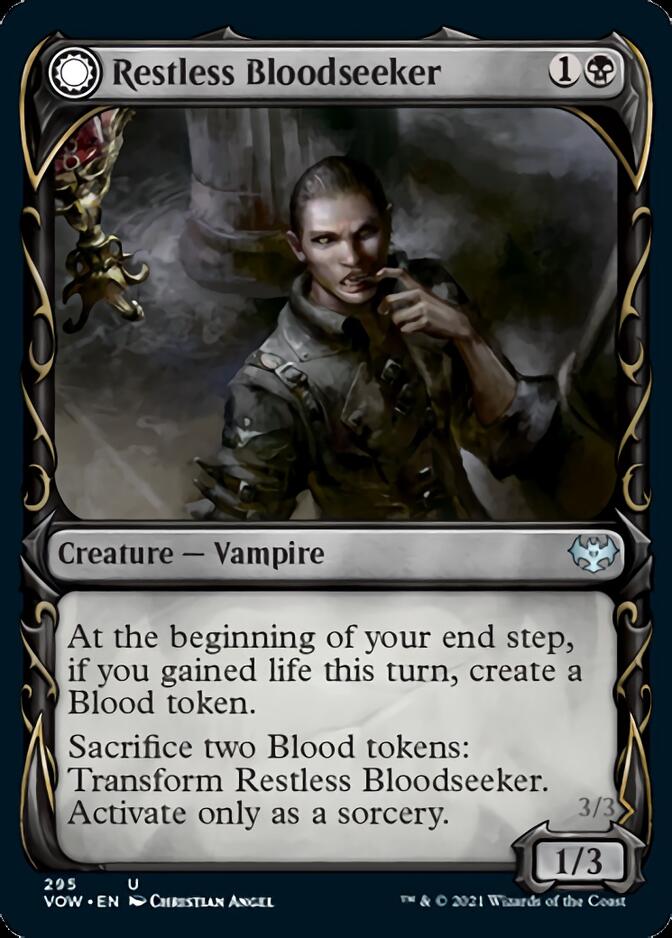 Restless Bloodseeker // Bloodsoaked Reveler (Showcase Fang Frame) [Innistrad: Crimson Vow] | PLUS EV GAMES 