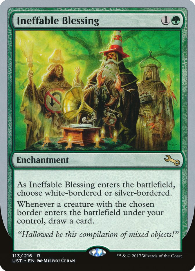 Ineffable Blessing ("choose white-bordered or silver-bordered") [Unstable] | PLUS EV GAMES 