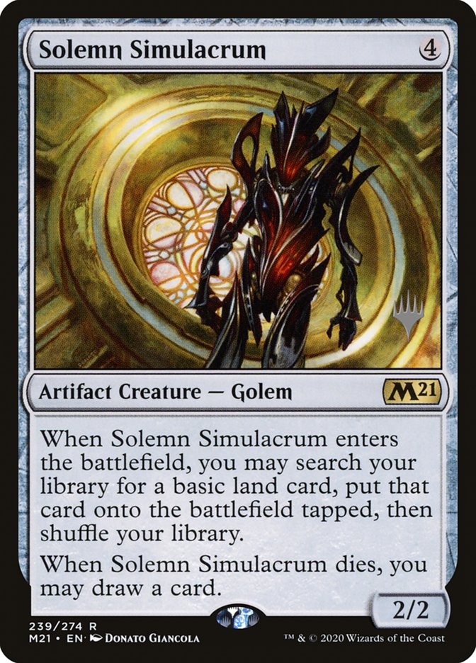 Solemn Simulacrum (Promo Pack) [Core Set 2021 Promos] | PLUS EV GAMES 