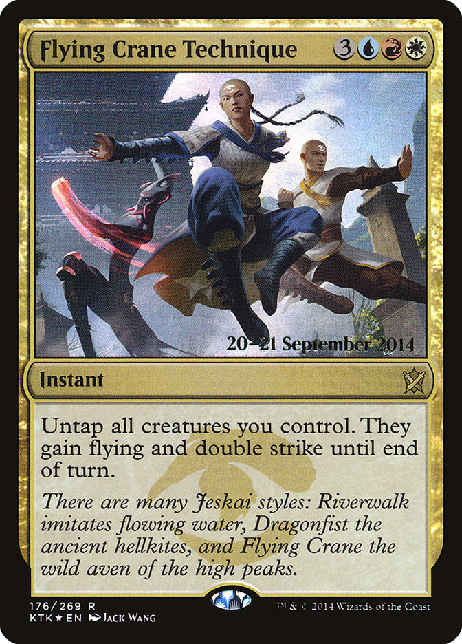 Flying Crane Technique  [Khans of Tarkir Prerelease Promos] | PLUS EV GAMES 