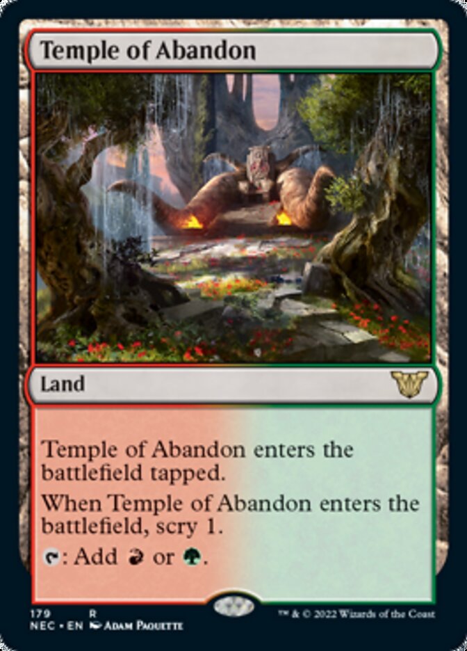 Temple of Abandon [Kamigawa: Neon Dynasty Commander] | PLUS EV GAMES 