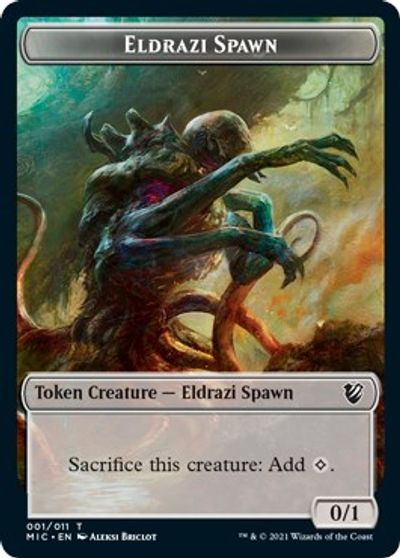 Eldrazi Spawn // Human Soldier Double-sided Token [Innistrad: Midnight Hunt Commander] | PLUS EV GAMES 