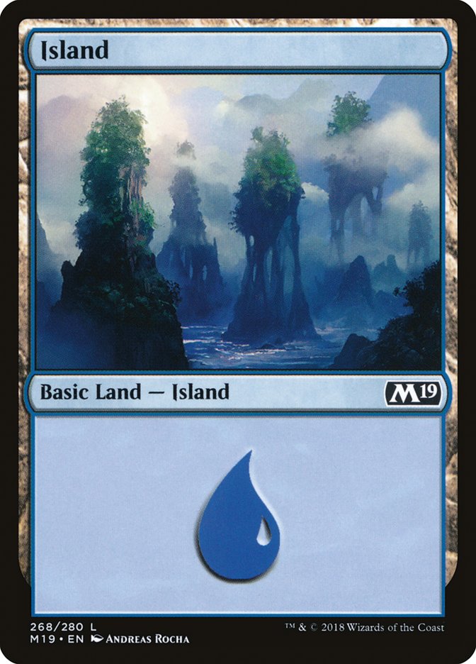 Island (268) [Core Set 2019] | PLUS EV GAMES 