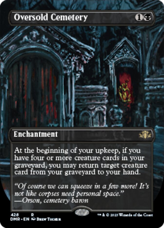 Oversold Cemetery (Borderless Alternate Art) [Dominaria Remastered] | PLUS EV GAMES 