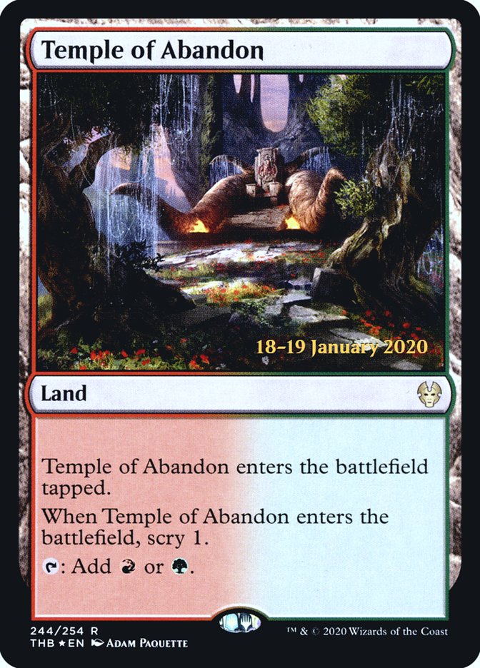 Temple of Abandon [Theros Beyond Death Prerelease Promos] | PLUS EV GAMES 