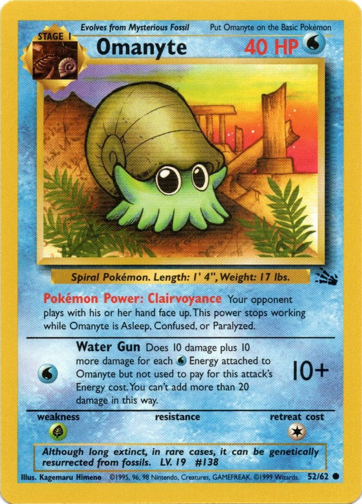 Omanyte (52/62) [Fossil Unlimited] | PLUS EV GAMES 