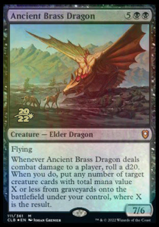 Ancient Brass Dragon [Commander Legends: Battle for Baldur's Gate Prerelease Promos] | PLUS EV GAMES 