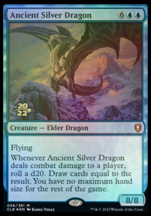 Ancient Silver Dragon [Commander Legends: Battle for Baldur's Gate Prerelease Promos] | PLUS EV GAMES 