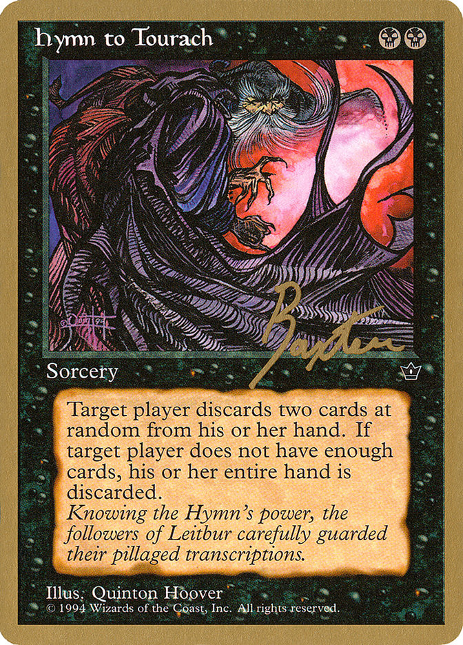 Hymn to Tourach (Cloak) (George Baxter) [Pro Tour Collector Set] | PLUS EV GAMES 