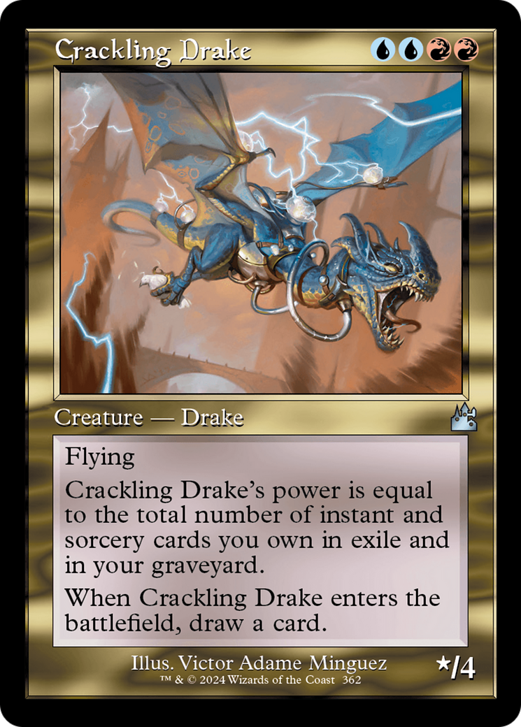 Crackling Drake (Retro Frame) [Ravnica Remastered] | PLUS EV GAMES 