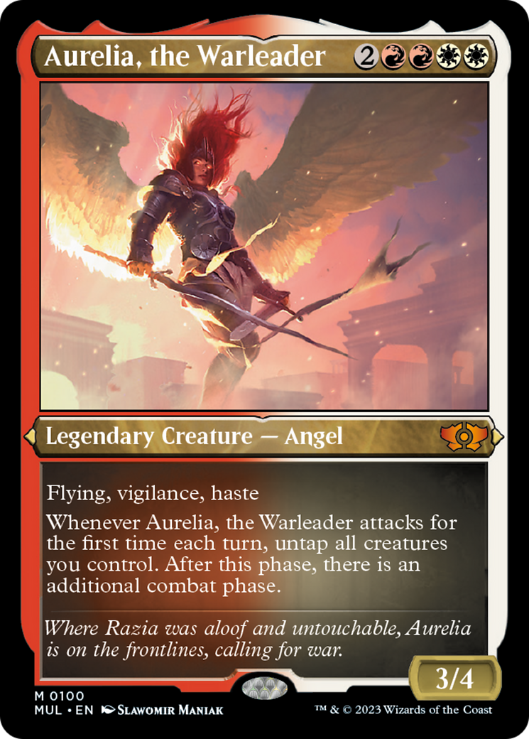 Aurelia, the Warleader (Foil Etched) [Multiverse Legends] | PLUS EV GAMES 