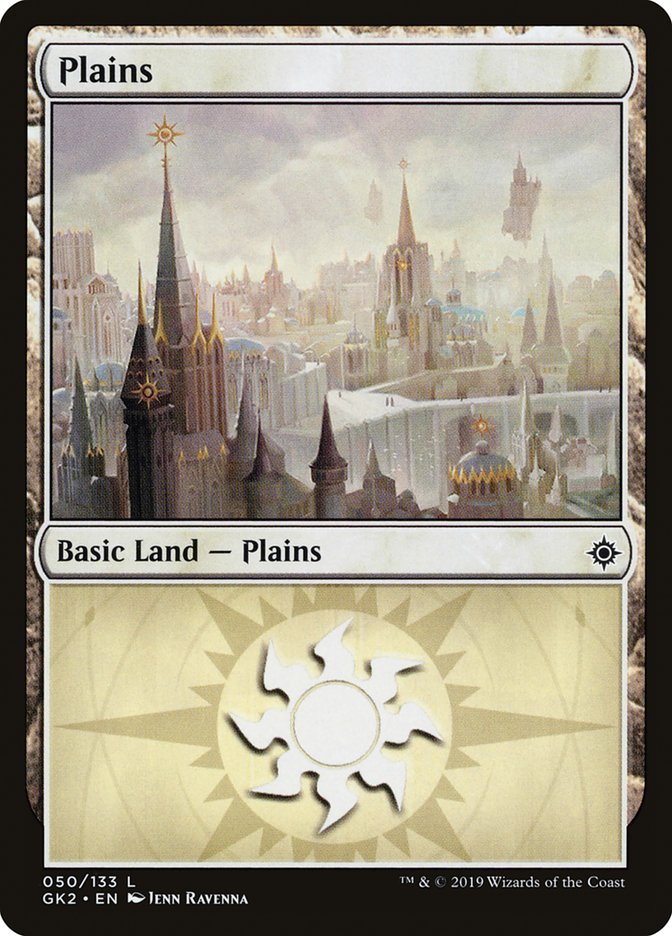 Plains (50) [Ravnica Allegiance Guild Kit] | PLUS EV GAMES 