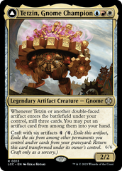 Tetzin, Gnome Champion // The Golden-Gear Colossus [The Lost Caverns of Ixalan Commander] | PLUS EV GAMES 