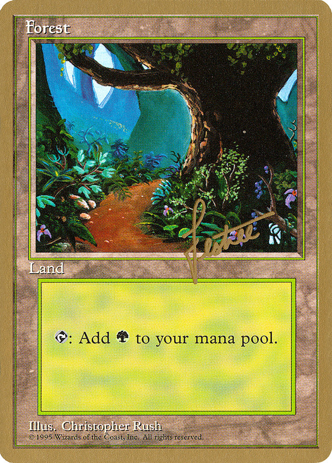 Forest (bl376) (Bertrand Lestree) [Pro Tour Collector Set] | PLUS EV GAMES 