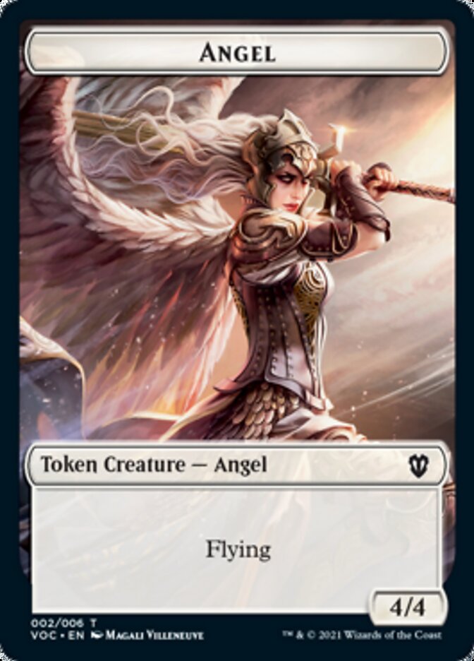 Angel // Clue Double-sided Token [Innistrad: Crimson Vow Commander Tokens] | PLUS EV GAMES 