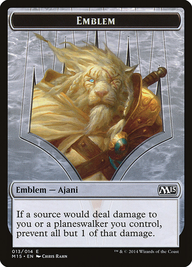 Ajani Steadfast Emblem [Magic 2015 Tokens] | PLUS EV GAMES 