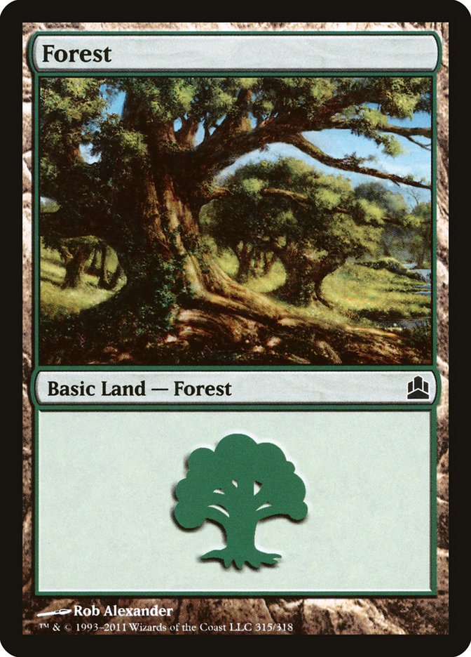 Forest (315) [Commander 2011] | PLUS EV GAMES 