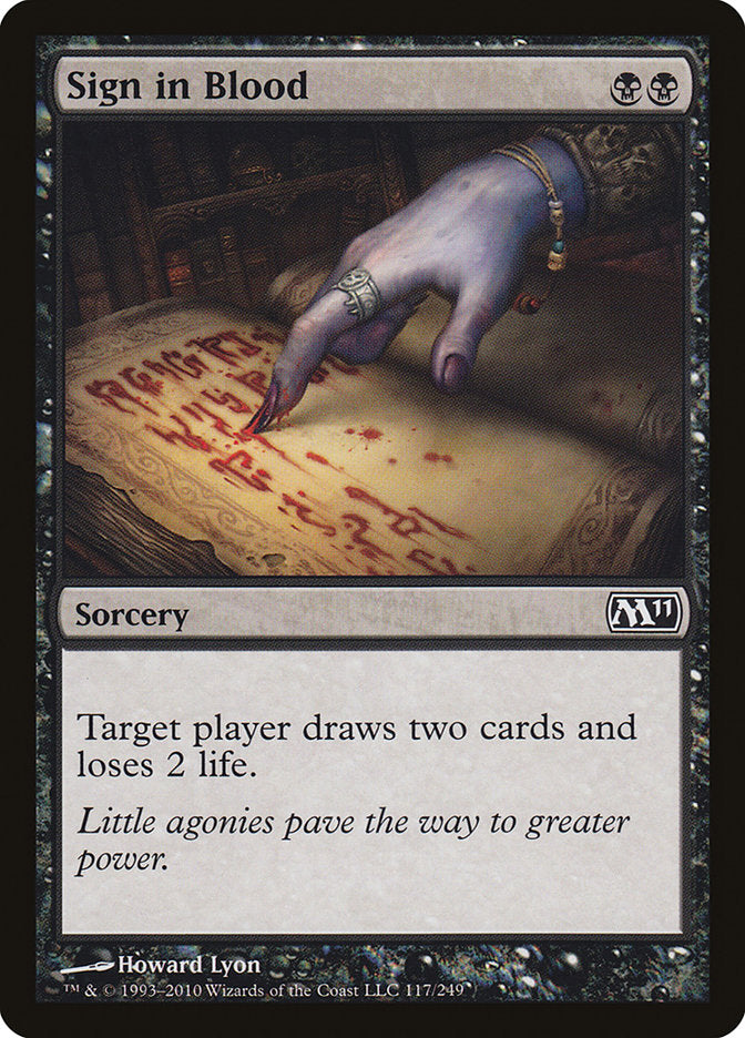 Sign in Blood [Magic 2011] | PLUS EV GAMES 