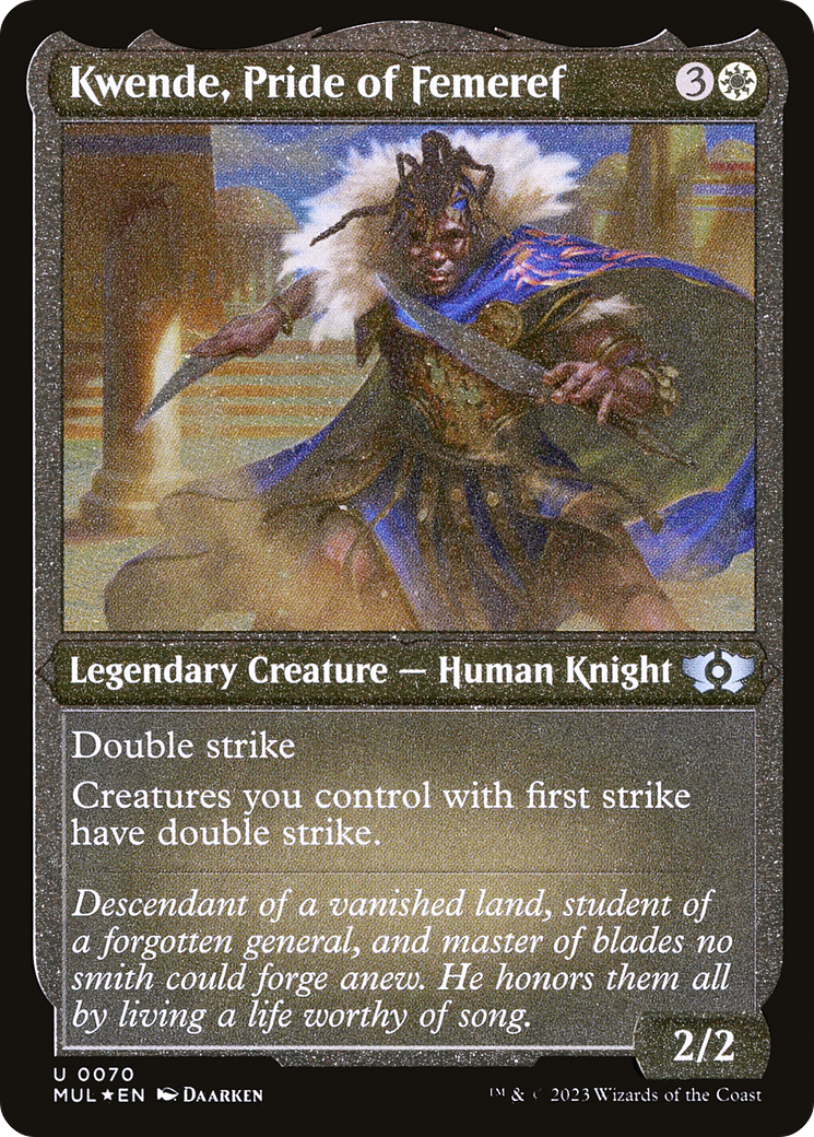 Kwende, Pride of Femeref (Foil Etched) [Multiverse Legends] | PLUS EV GAMES 