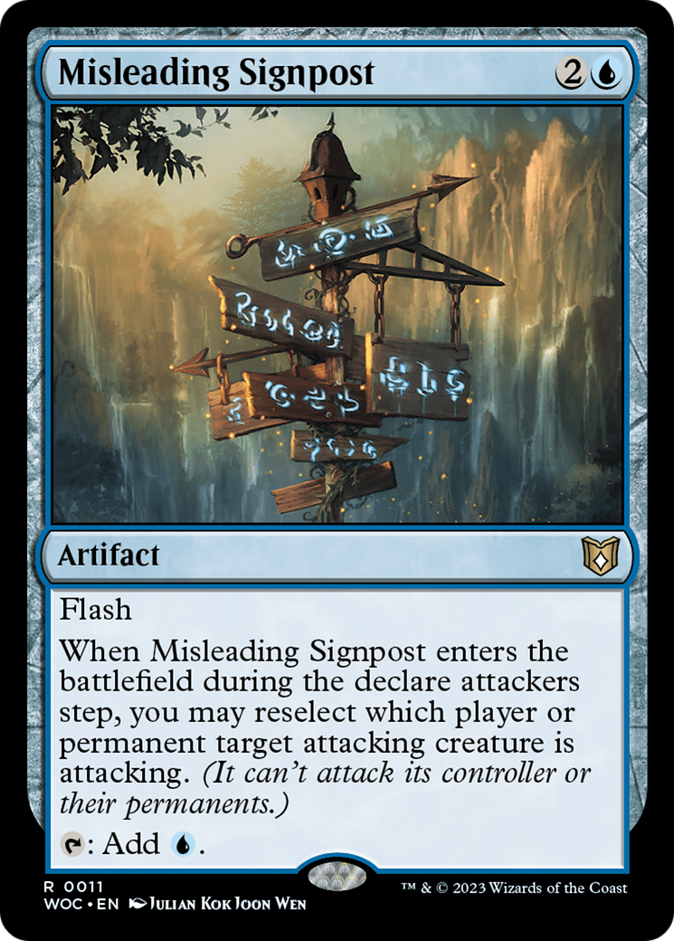 Misleading Signpost [Wilds of Eldraine Commander] | PLUS EV GAMES 