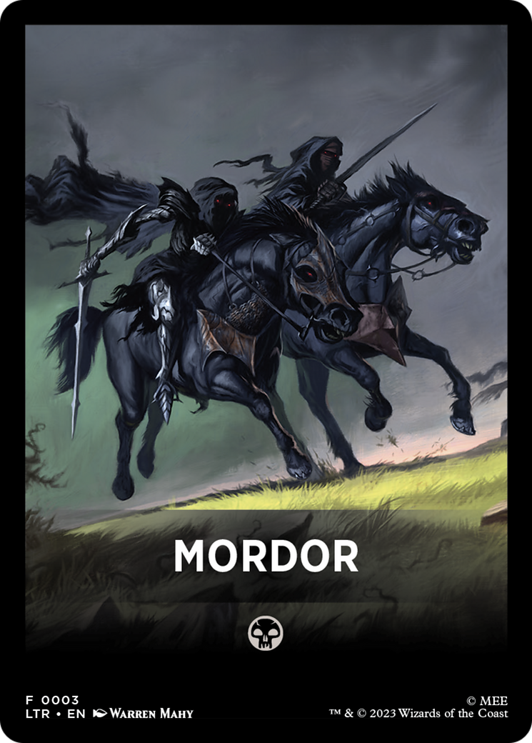 Mordor Theme Card [The Lord of the Rings: Tales of Middle-Earth Tokens] | PLUS EV GAMES 