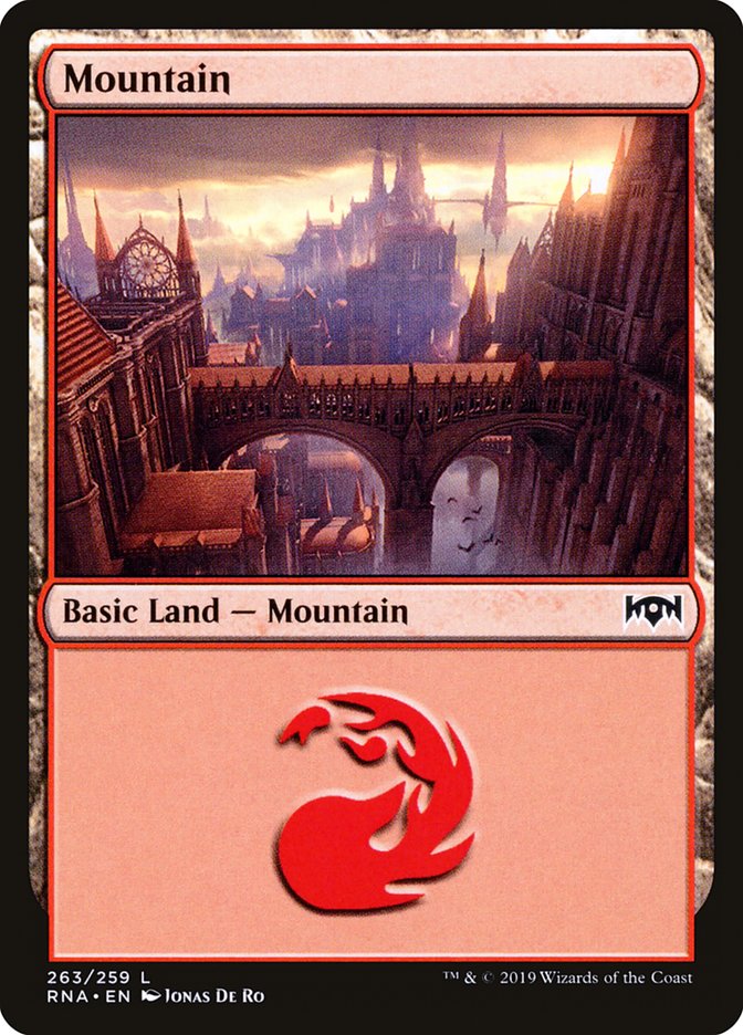 Mountain (263) [Ravnica Allegiance] | PLUS EV GAMES 