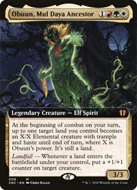 Obuun, Mul Daya Ancestor (Extended Art) [Zendikar Rising Commander] | PLUS EV GAMES 