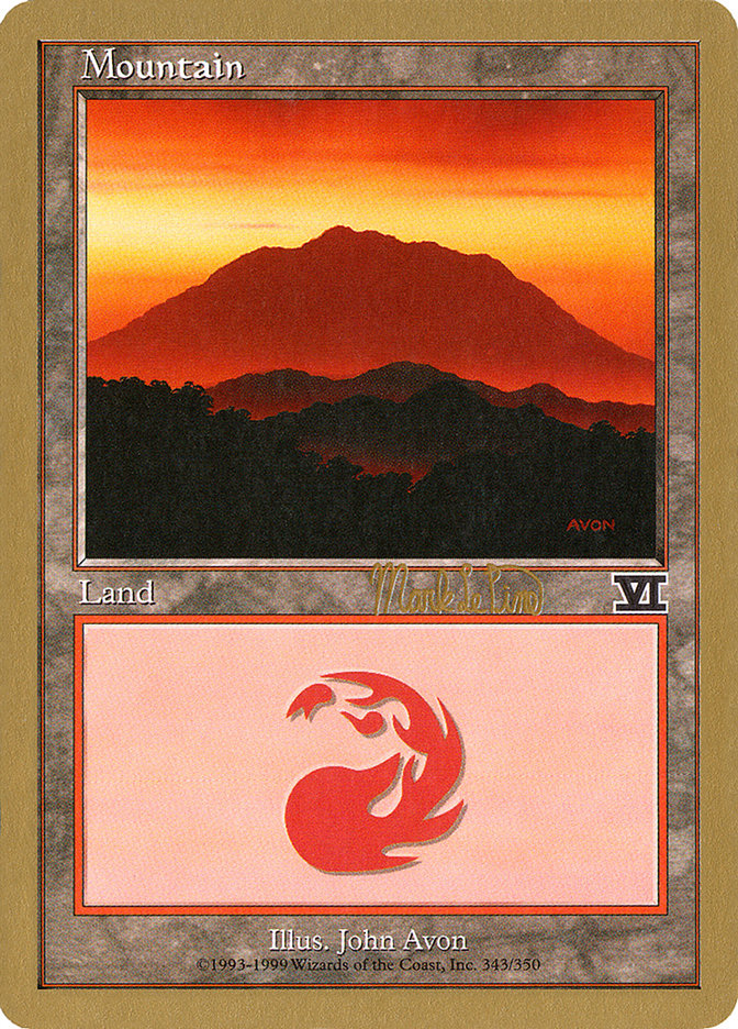 Mountain (mlp346a) (Mark Le Pine) [World Championship Decks 1999] | PLUS EV GAMES 