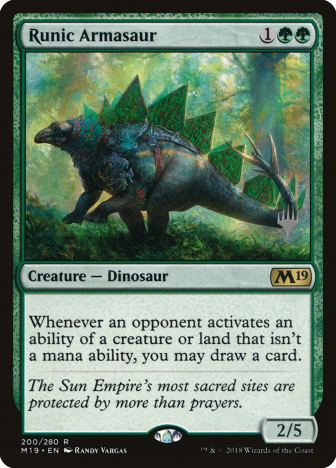 Runic Armasaur (Promo Pack) [Core Set 2019 Promos] | PLUS EV GAMES 