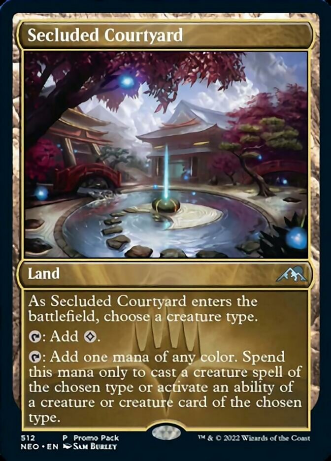 Secluded Courtyard (Promo Pack) [Kamigawa: Neon Dynasty Promos] | PLUS EV GAMES 