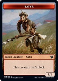 Satyr // Goblin Construct Double-sided Token (Challenger 2021) [Unique and Miscellaneous Promos] | PLUS EV GAMES 