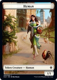 Human // Beast Double-sided Token (Challenger 2021) [Unique and Miscellaneous Promos] | PLUS EV GAMES 