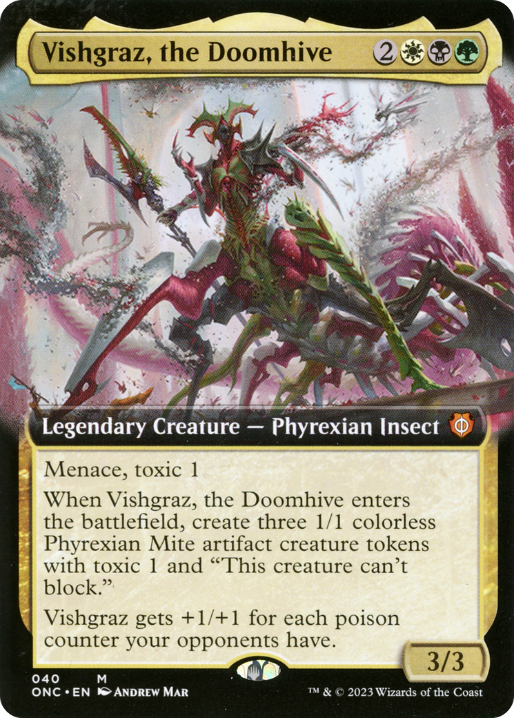 Vishgraz, the Doomhive (Extended Art) [Phyrexia: All Will Be One Commander] | PLUS EV GAMES 