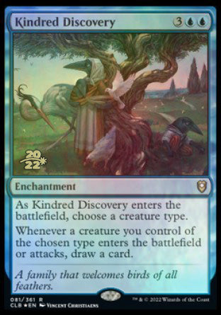 Kindred Discovery [Commander Legends: Battle for Baldur's Gate Prerelease Promos] | PLUS EV GAMES 