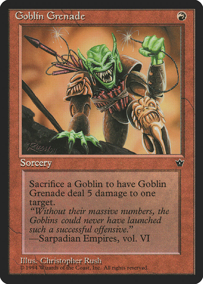 Goblin Grenade (Christopher Rush) [Fallen Empires] | PLUS EV GAMES 