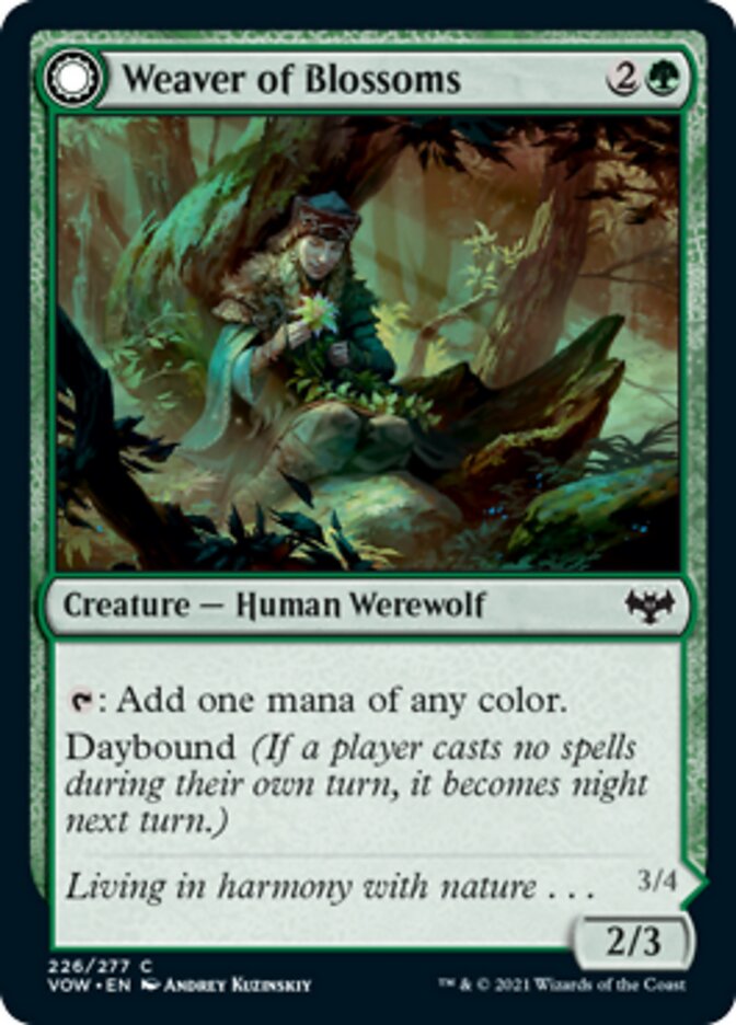 Weaver of Blossoms // Blossom-Clad Werewolf [Innistrad: Crimson Vow] | PLUS EV GAMES 