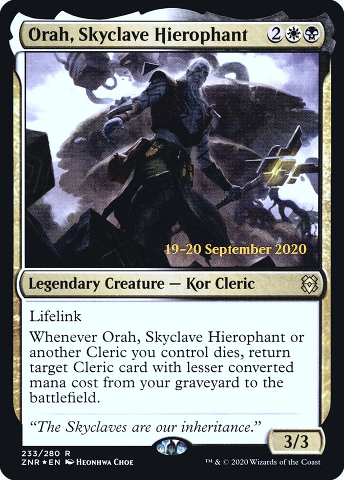 Orah, Skyclave Hierophant  [Zendikar Rising Prerelease Promos] | PLUS EV GAMES 